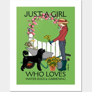 Just A Girl - Black Retriever Posters and Art